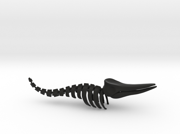 whale skeleton ring in Black Natural Versatile Plastic
