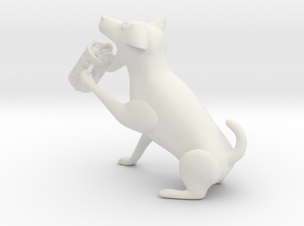 Drinking dog in White Natural Versatile Plastic