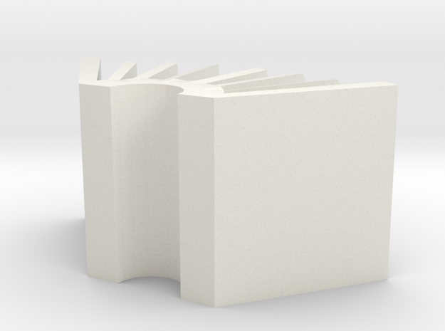 BuisnessCardHolder in White Natural Versatile Plastic: Small