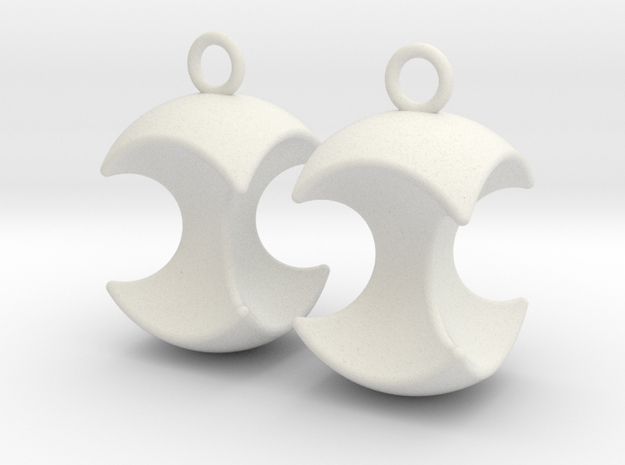 Apple earrings in White Natural Versatile Plastic