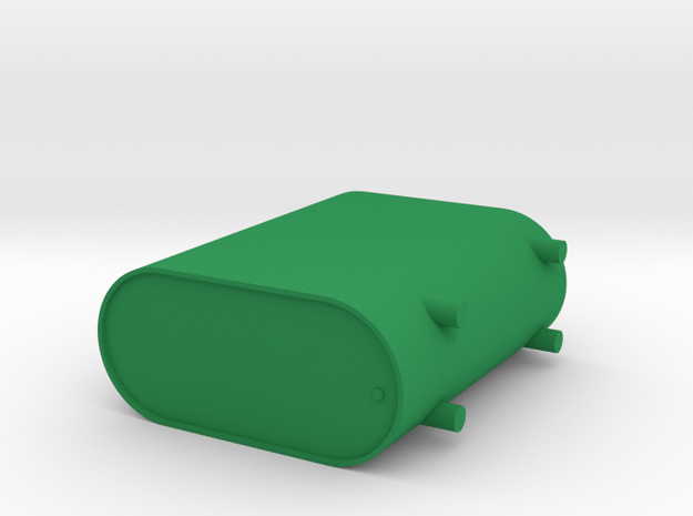 Heating Oil Tank for Model Railroad in Green Processed Versatile Plastic: 1:87 - HO