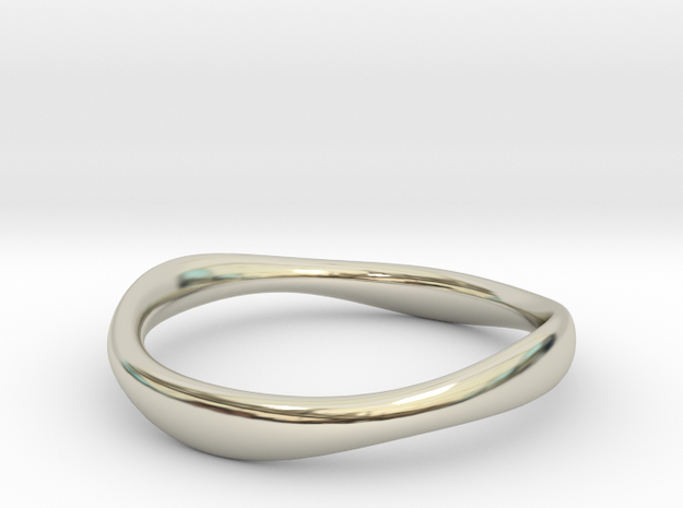 Ring free form - Size 8 in 14k White Gold