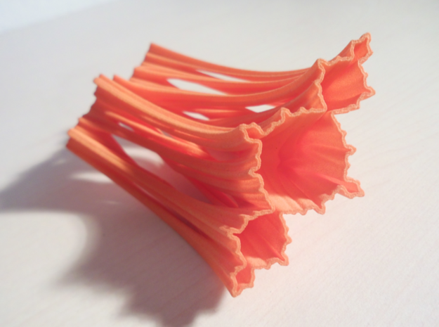 Quarter Unit Circle Julia Sets (90°) in Orange Processed Versatile Plastic