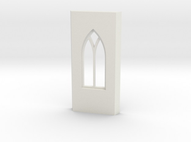 shkr029 - Teil 29 Seitenwand mit Fenster gotisch V in White Natural Versatile Plastic