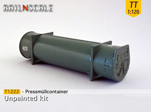 Pressmüllcontainer (TT 1:120) in Tan Fine Detail Plastic