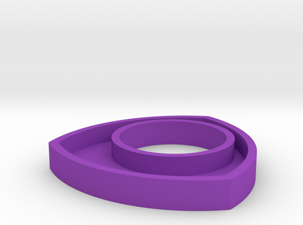 171124 Pup Triangle Pendant in Purple Processed Versatile Plastic