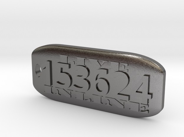 Inline 6 Key Fob in Polished Nickel Steel