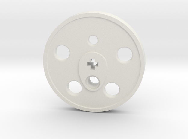 XXL Disc Driver - Blind, Small Counterweight in White Natural Versatile Plastic