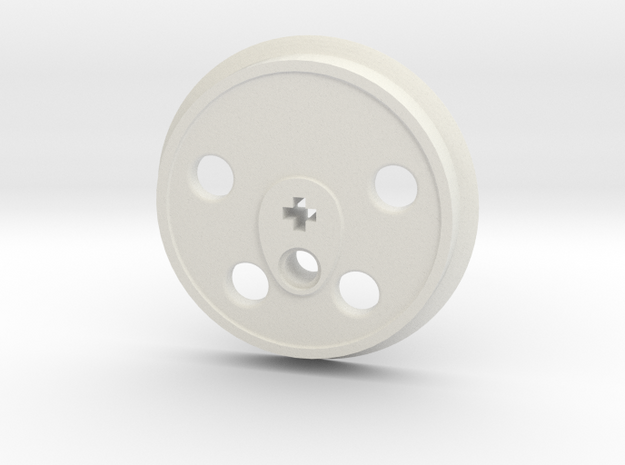 XXL Disc Driver - Large Counterweight, No Groove in White Natural Versatile Plastic