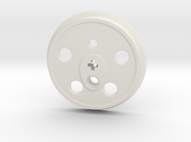 XXL Disc Driver - Small Counterweight, No Groove in White Natural Versatile Plastic