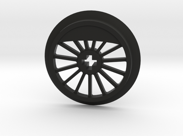 ML Thin Wheel With Counterweight in Black Natural Versatile Plastic