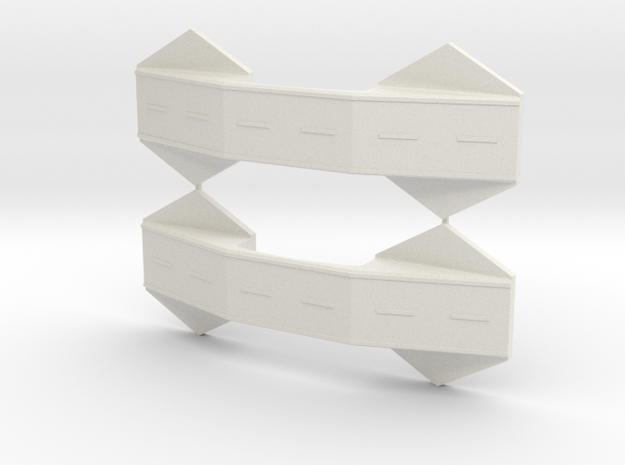 1/285th scale Bridge set (2 pieces) in White Natural Versatile Plastic