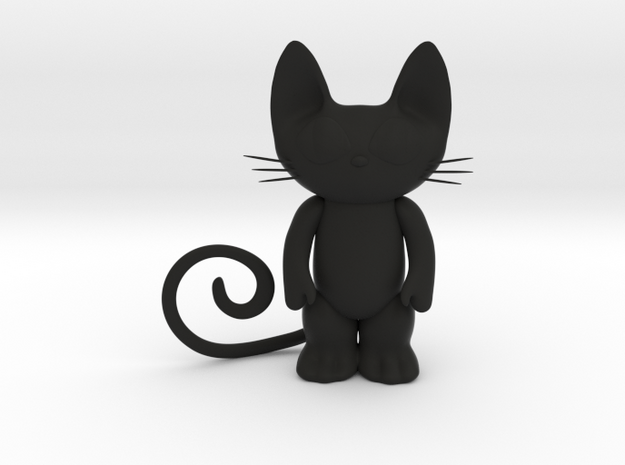 cat art 6 inches in Black Natural Versatile Plastic
