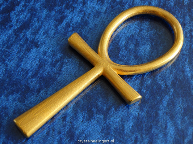 Egyptian Ankh - Large in Polished Gold Steel