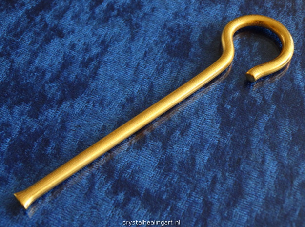 Egyptian Heqa Sceptre in Polished Gold Steel