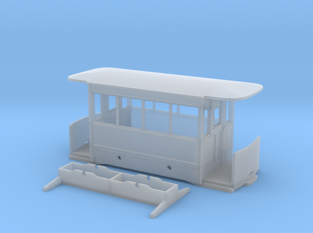 009 Corris Rly - Falcon Works tram carriage in Tan Fine Detail Plastic