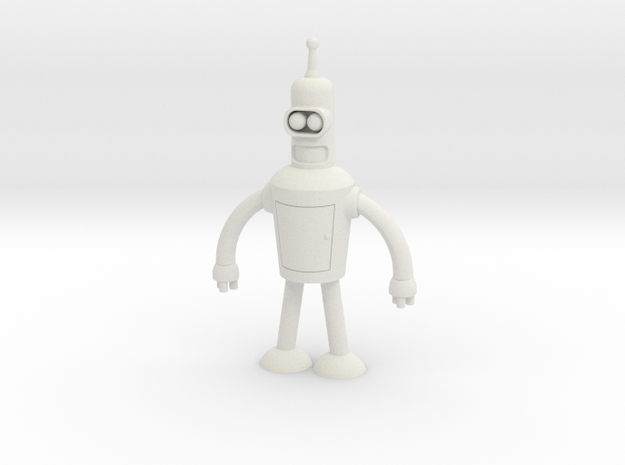 Bender Robot in White Natural Versatile Plastic