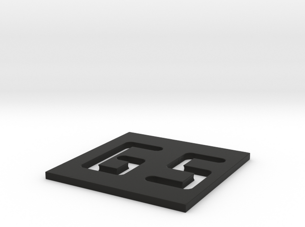 GS Nameplate in Black Natural Versatile Plastic