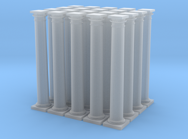 20 Doric Columns 20mm high in Tan Fine Detail Plastic
