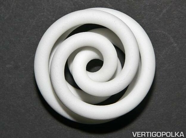 Torus Knot A 2inch in White Natural Versatile Plastic