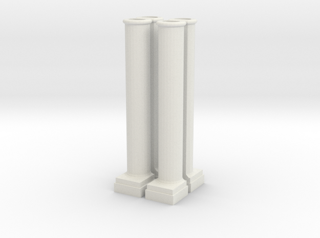 Arch Side Pillar in White Natural Versatile Plastic