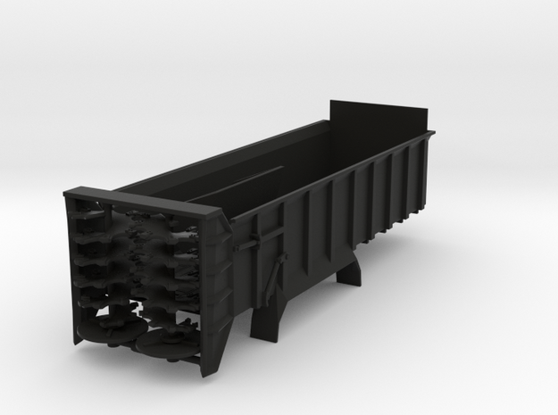 1/64 Scale Verticle Beater Manure Spreader box lon in Black Natural Versatile Plastic
