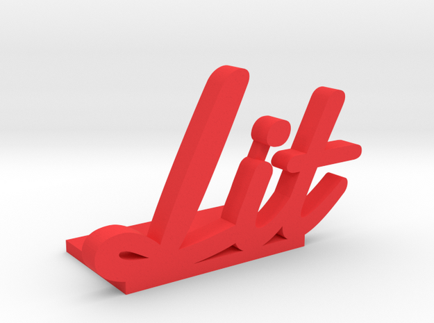 Lit Bookend in Red Processed Versatile Plastic