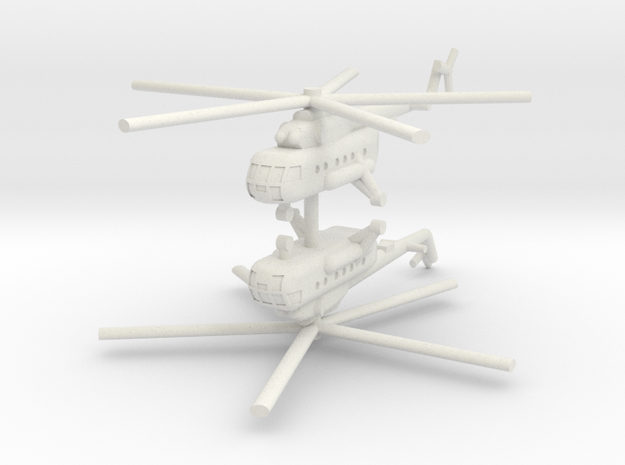 1/220 Mil Mi-17 Hip (x2) in White Natural Versatile Plastic