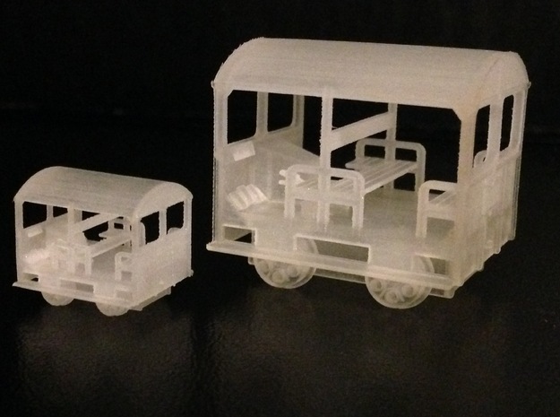 Wickham Trolley Car UPDATE OO in Tan Fine Detail Plastic