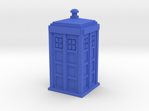 TARDIS (simple) in Blue Processed Versatile Plastic