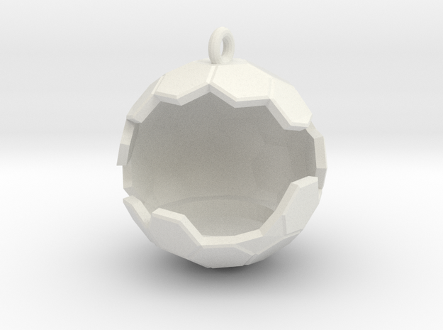 Geode Ornament in White Natural Versatile Plastic