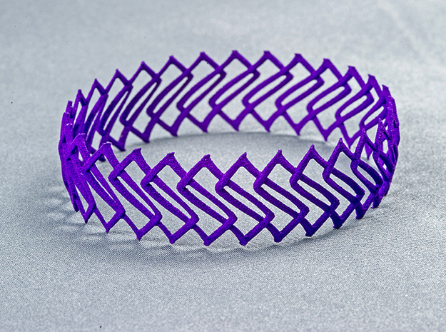 Bracelet 02 in Purple Processed Versatile Plastic