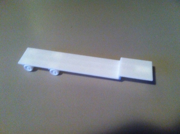 1:160/N-Scale Flatbed Trailer in White Natural Versatile Plastic