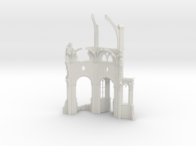 HORelRu02 - Great ruin of Gothic church in White Natural Versatile Plastic