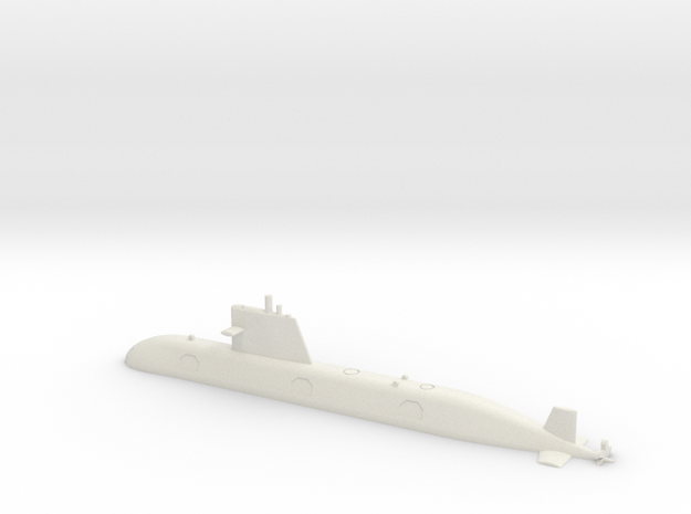 1/350 Scorpene-class submarine (Waterline) in White Natural Versatile Plastic