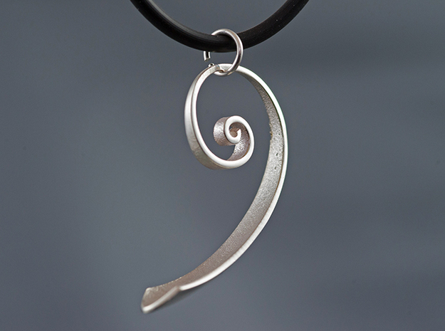Spiral-Phi in Polished Silver