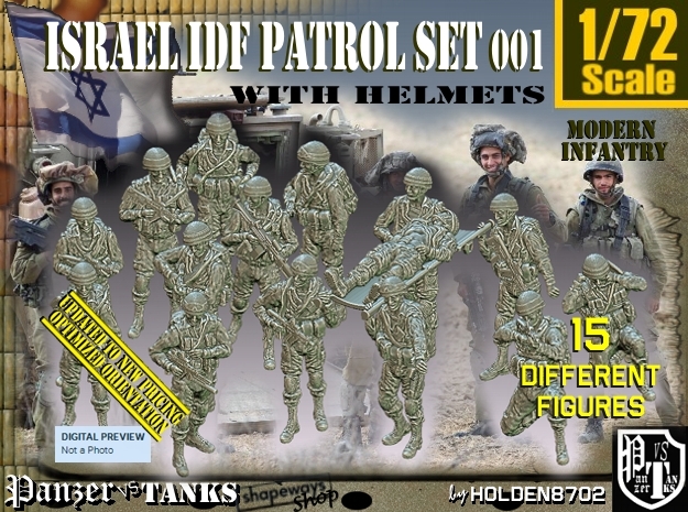 1/72 IDF Infantry Set001 in Tan Fine Detail Plastic