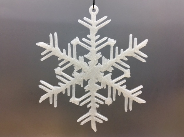Organic Snowflake Ornament - Russia in White Natural Versatile Plastic