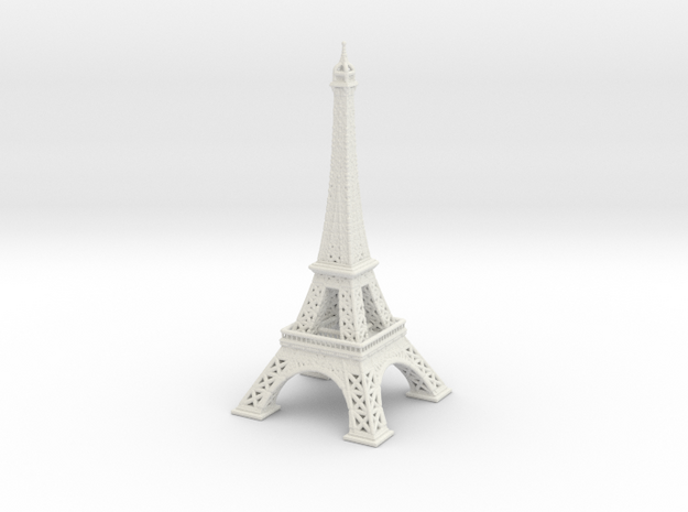Eiffel Tower in White Natural Versatile Plastic