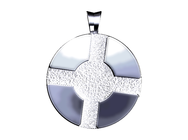 Team Fortress 2 Pendant in Polished Silver