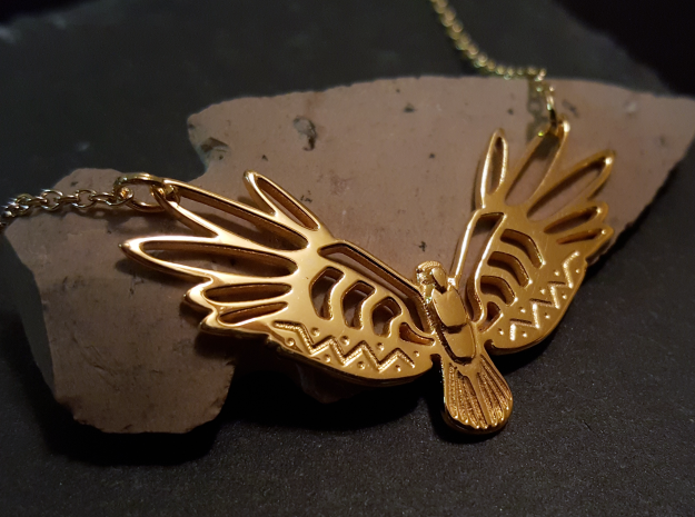 Golden Bird in 18k Gold Plated Brass