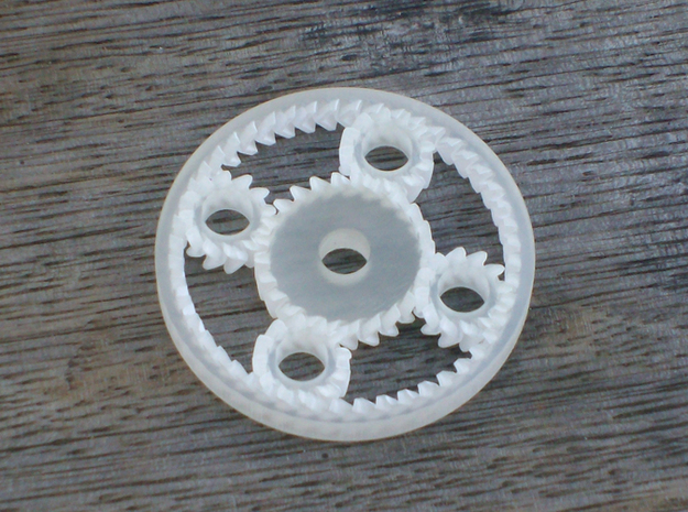 Planetary Gears desk toy in Smooth Fine Detail Plastic
