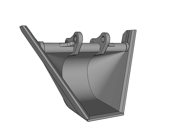 HO - Bucket "V" shape for 20-25t excavators in Tan Fine Detail Plastic