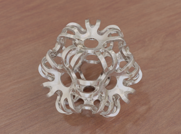 Outward Deformed Symmetrical Sphere in White Natural Versatile Plastic