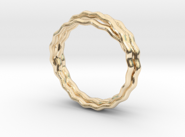 Plain Vine Ring in 14k Gold Plated Brass