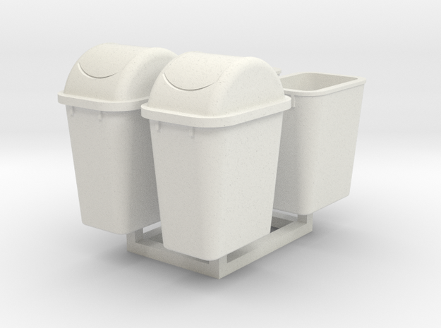 1/35 Trash Can #4 MSP35-064 in White Natural Versatile Plastic