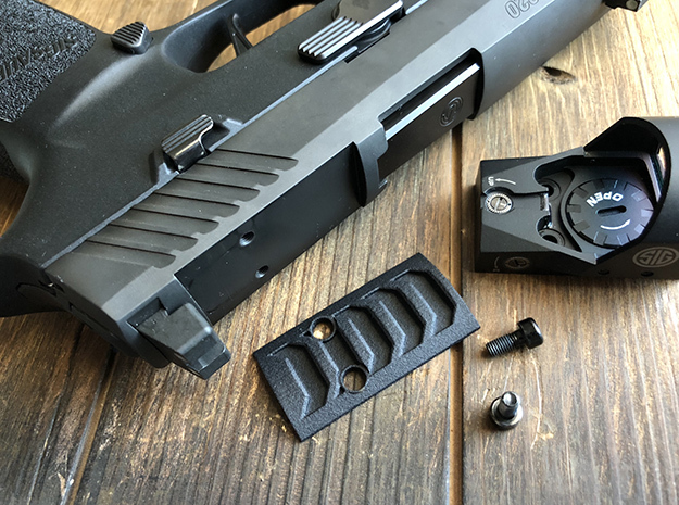 Razorback Optic Plate for SIG Romeo P320 RX in Matte Black Steel