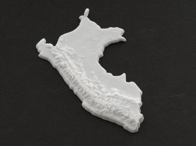 Peru Christmas Ornament in White Natural Versatile Plastic