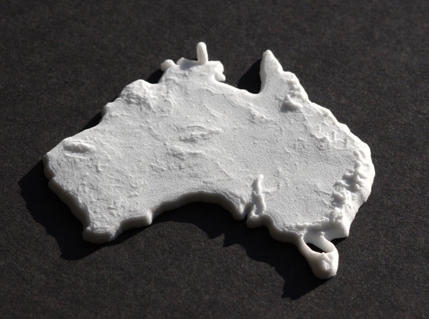 Australia Christmas Ornament in White Natural Versatile Plastic