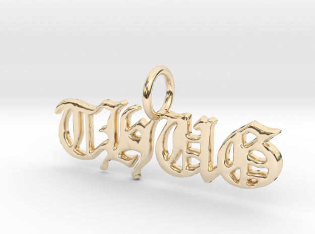 THUG Pendant in 14k Gold Plated Brass